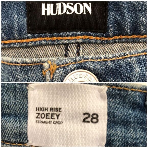 HUDSON - 🎉HP🎉 NWT L Sz 28 - Zoeey Straight-Leg Double Cropped Jean -Social Grace - Picture 15 of 16